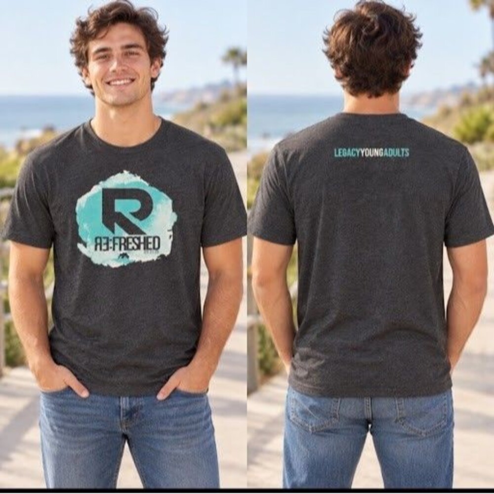 Calvary South OC RE:FRESHED Surf Shirt Mens L Gray John Randall